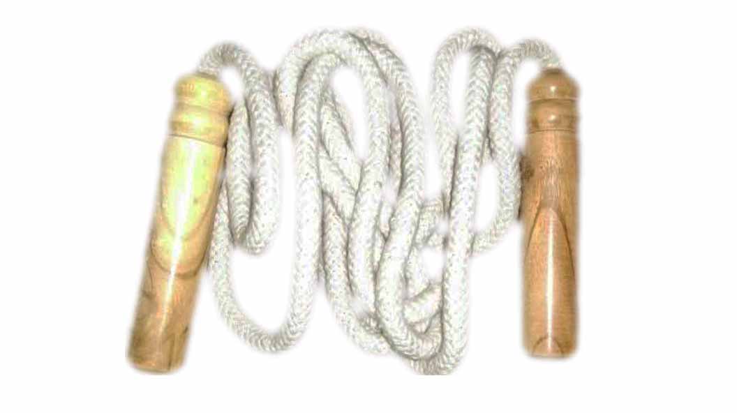 Cotton Skipping Rope with Wooden Handle Super
